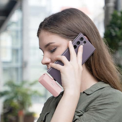 iWALK Small USB-C Portable Charger, 4500mAh Portable Charger for iPhone 17/16/15 Series Power Bank for Samsung Galaxy S25/S24/S23 Ultra, Z Flip 5, Note, Moto, LG, Google Pixel, Pink 7