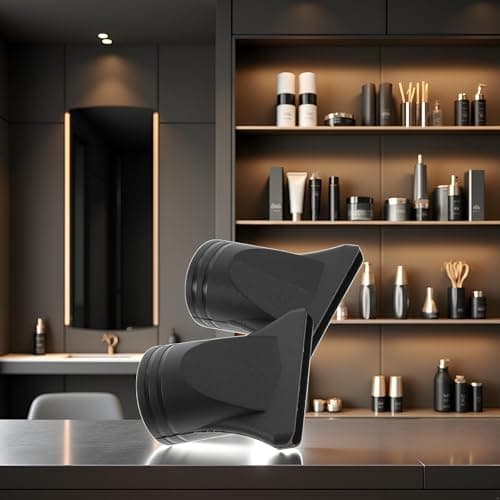 2PCS Professional Blow Dryer Narrow Concentrator - Specific Fit 4.3-4.5cm Diffusers, Black ABS Plastic Nozzle Replacement for Hair Dryer Attachments, Salon-Grade Flat Blow Styling Tools 8