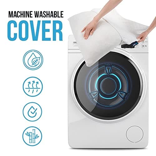 Sidney Sleep Mini Travel Size Neck Pillow - Knee, Back Lumbar and Support - Small Curved Pillow - 14 x 19 Inches - Adjustable Loft - Washable - Drawstring Backpack Included (White) 9