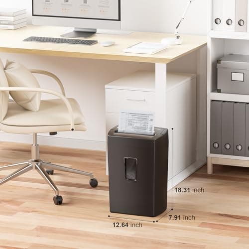Bonsaii Paper Shredder, 10-Sheet Home Office Shredders, Micro Cut Home Use Paper Shredder with 5.5 Gallons/P-4 High Security/5 Minutes/Shred Card,Staple,Clips (C275-B) 7