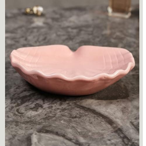 Ceramic Soap Holder, Sea-Shell Soap Tray with Self Draining, Soap Tray for Sink Washroom Bathroom Shower, Small Cute and Elegant Holder with Glaze, Easy Cleaning (White) 8