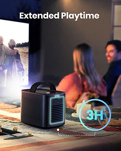 NEBULA by Anker Mars II Pro 500 ANSI Lumen Portable Projector, Native 720P, 40-100 Inch Image TV Projector, Movie Projector with WiFi and Bluetooth, 3Hr Video Playtime, Watch Anywhere 6
