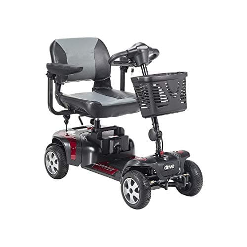 Drive Medical Phoenix LT 4 Wheel Mobility Scooter 350lb Weight Cap New Model, Red/Blue/Grey