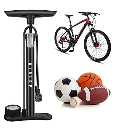 CLOLOP Bike Floor Pump Bike Pump High Pressure 160 PSI,Bicycle Pump with Air Ball Pump Inflator Fits Schrader and Presta Valve 6