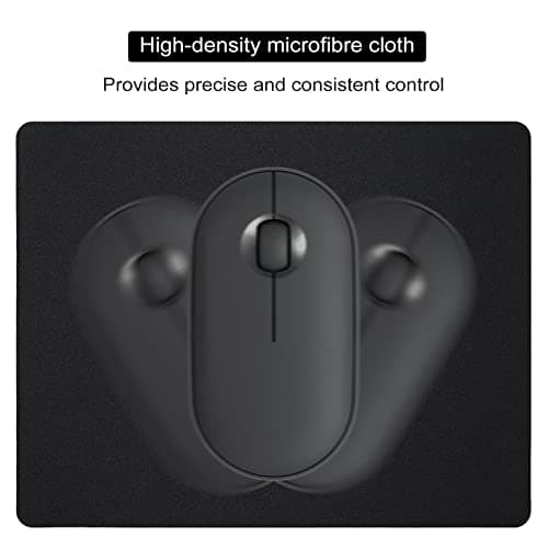 Cyanbone Small Mouse Pad 3 Pack, Mini Mouse Pads for Wireless Mouse and Laptop Computer, Portable Mousepad with Non-Slip Rubber Base & Waterproof Surface - Black -5.5 x 7 in 6