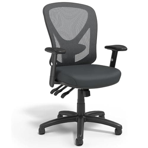 Staples Ergonomic Task Chair, Mesh, Ergonomic, Lumbar Support, Adjustable Height, Black