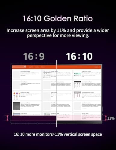 CAPERAVE Portable Monitor Mini LED 144Hz, 16" 2560x1600 QHD 600 Nits Portable Gaming Monitor HDR FreeSync w/Kickstand & Speaker, Eye Care External Second Screen for Laptop PC Game Console 9