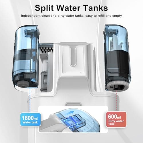 Rivenara Carpet Cleaner Machine Upholstery - 450W Shampooer Portable for Couch Rug Sofa Car Seat Furniture Fabric Wet Vacuum Spot Handheld Small Mini Car Water Aspiradora de Agua Deep Extractor Washer 5