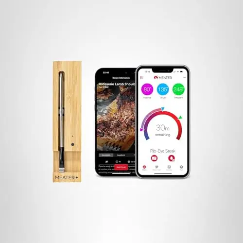 MEATER Plus: Smart Bluetooth Wireless Meat Thermometer Digital | BBQ, Grill, Oven, Smoker, Air Fryer, Kitchen | Perfect for Steak, Chicken, Turkey, and More | Delicious Recipes in App 10