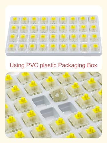 Gateron Milky Yellow Pro V2 Pre-lubed 5-Pin 50gf Linear Switches for All MX Mechanical Keyboard Game Keyboard(Milky Yellow Pro V2,72PCS) 6