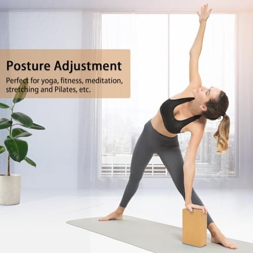 Hatha Yoga Cork Yoga Block, Natural Cork from Portuguese, Premium Brick 9"x6"x3", Eco-Friendly Yoga Accessories for Yoga, Pilates & Stretching 5