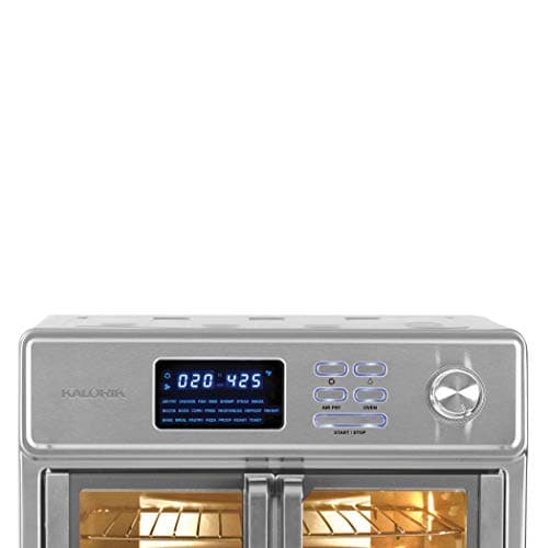 Kalorik 26 QT Digital Maxx Air Fryer Oven with 7 Accessories, Roaster, Broiler, Rotisserie, Dehydrator, Oven, Toaster, Pizza Oven and Slow Cooker. Includes Cookbook. Sears up to 500⁰F. Extra Large Capacity, All in One Appliance. Stainless Steel. AFO 47269 SS 5