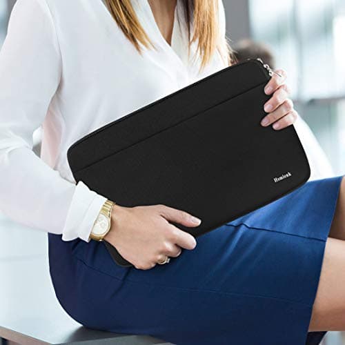 Laptop Case Sleeve 15.6 inch, Shockproof Protective Notebook Case with Accessory Pocket, Briefcase Carrying Laptop Cover for 15.6" HP, ASUS, Dell, Lenovo, Acer, Black 6