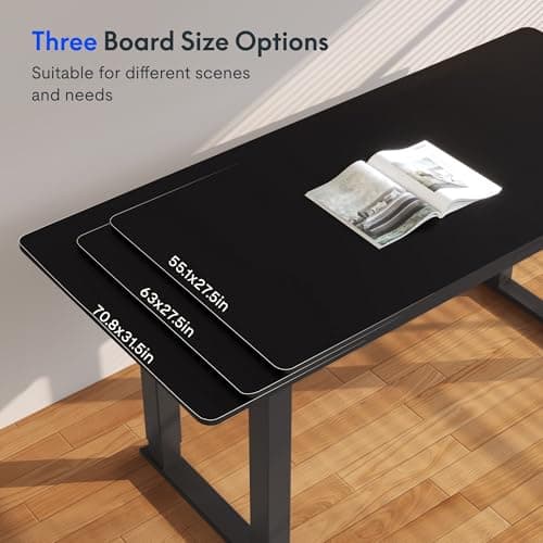 FLEXISPOT 4 Legs Standing Desk 55 x 28 Inch Electric Adjustable Height with Splice Board Home Office Sit Stand Up Desk, Black Top + Black Frame 6