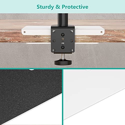 WALI Computer Monitor Arm Clamp, C Bracket Clamp, Steel Reinforcement, for Most Monitor Mount Stand Grommet C Clamp Installation (CGRP-W), White 6