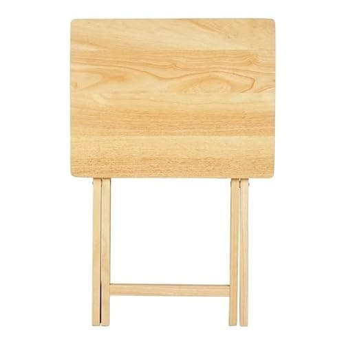 CLMSTE L 19 x W 15 x H 26 inches Indoor Single Folding TV Tray Table (Natural)