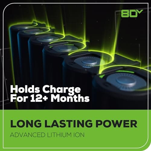 Greenworks 80V 3000 PSI Pressure Washer (2.0 GPM), (2) 4.0Ah Batteries and Dual Port Rapid Charger, Powerful Enough to Remove Pesky Dirt and Grime on Siding, Fences, Patios, Driveways, and Sidewalks 11