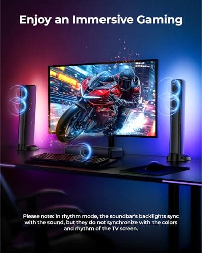 ULTIMEA 7.1ch Virtual Surround Sound Bar, Sound Bar for Smart TV with 2 Surround Speakers, Surround Sound System for TV with RGB, 6.5" Subwoofer, Peak Power 410W, App, HDMI/OPT/AUX/BT Apollo S70 Ultra 6