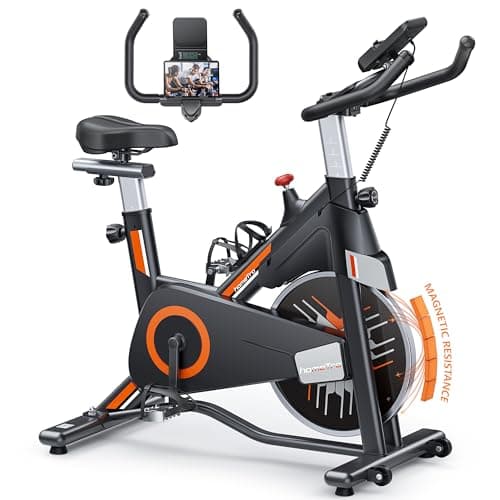 Hometro Stationary Exercise Bikes for Home,Magnetic Resistance,Maximum Capacity of 330LBs,Quiet and Stable Cycle Bikes,Ajustable Digital Monitor & Phone Bracket & Comfortable Seat