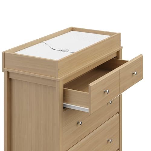 Storkcraft Horizon 3 Drawer Chest with Removable Changing Topper (Driftwood) – GREENGUARD Gold Certified Nursery Dresser, Kids’ Storage Chest with Organizer, Durable and Stylish 3-Drawer Design 15