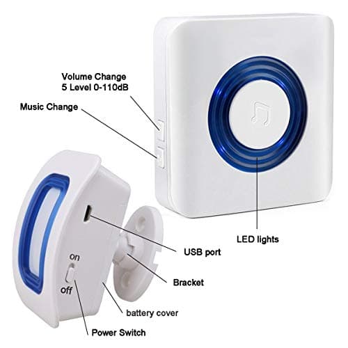 EverNary Wireless Caregiver Pager Motion Sensor Alarm Indoor Room Bed Alarms and Fall Prevention for Home/Elderly/Dementia and Kids (1 Plug-in Receiver and 1 Motion Sensor) 7