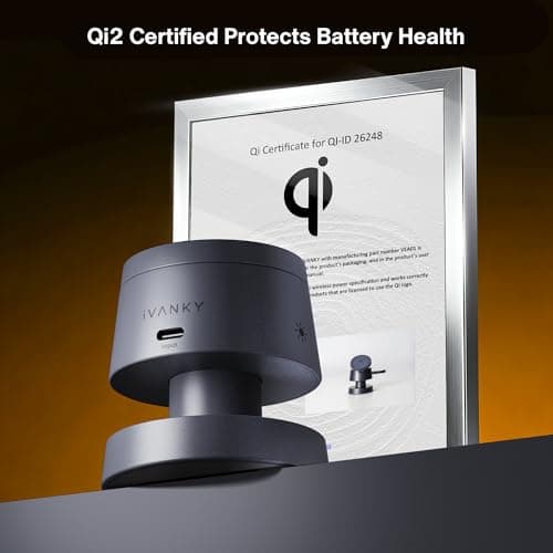 iVANKY Qi2 Certified 3 in 1 Magsafe Charging Station for iPhone (Black) 5