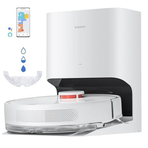 Xiaomi Robot Vacuum X10, Quick dust Collection with Dual auto-Emptying Vents and ducts, Advanced LDS Laser Navigation, 4000Pa Powerful Cleaning, 5200mAh Battery, up to 180 Minutes of Cleaning, White