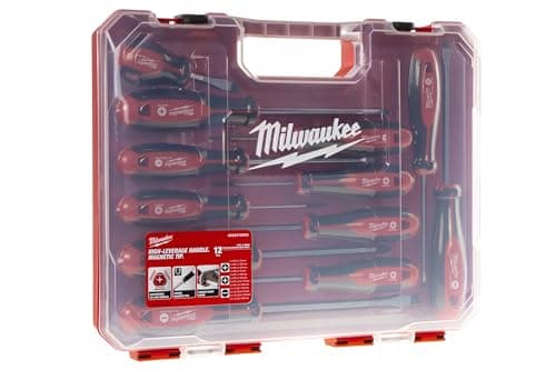Milwaukee Set of 12 Tri-Lobe Screwdrivers 4932472003,Red 6