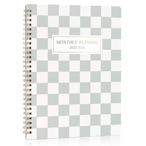 Beautiful Checkered 2025-2026 Monthly Planner and Calendar Book - To Do List Notebook That Easily Organizes Your Tasks to Boost Productivity - Runs From January 2025 Until December 2026