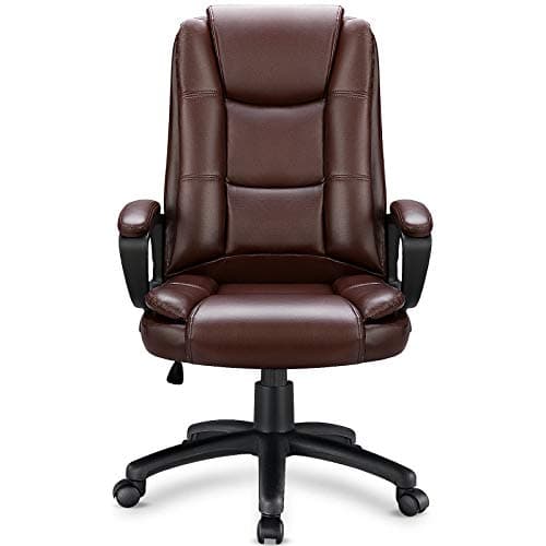 OFIKA Home Office Chair, 400LBS Big and Tall Chair Heavy Duty Design, Ergonomic High Back Cushion Lumbar Back Support, Computer Desk Chair, Adjustable Executive Leather Chair with Armrest