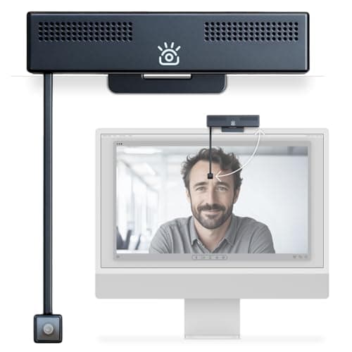 iContact Camera Pro 4K HD Webcam with Eye Contact, Noise Cancelling Mic, Plug and Play USB for Mac & PC Zoom Certified, Works with Teams, Meet, Streaming, and Video Calls