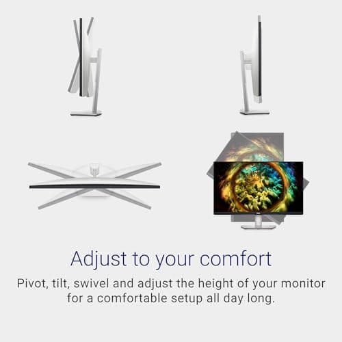 Dell S2721QS Monitor 27 Inch, 4K UHD (3840 x 2160) IPS Display, Ultra-Thin Bezel, AMD FreeSync, HDMI, DisplayPort, VESA Certified - Silver 10