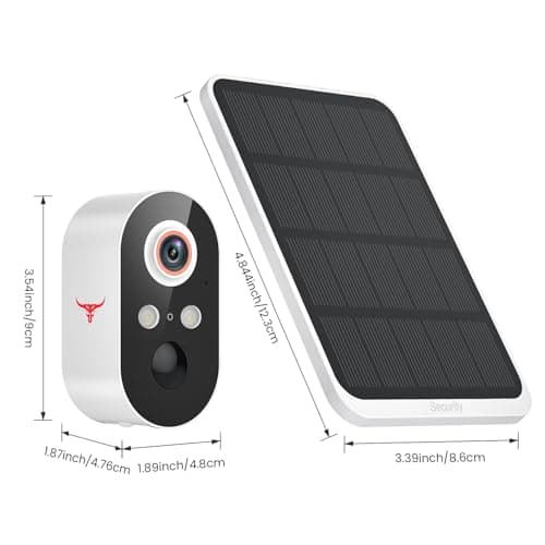 GlowPop 1080p Wireless Security Camera with Solar Panel, AI Human Detection, 2-Way Talk, Night Vision, Cloud Storage, Rechargeable Battery Included, Camera for Home Security, 2.4G WiFi (1 Pack) 8