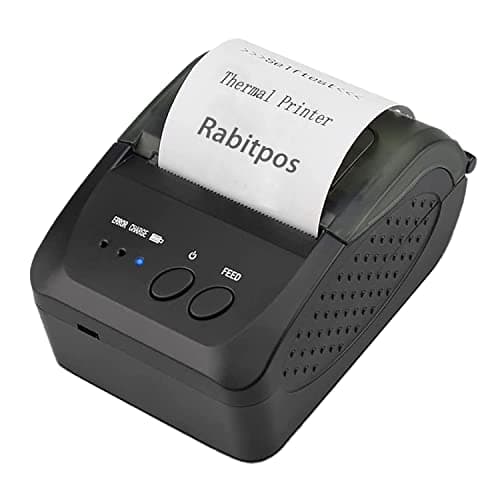 Rabitpos Bluetooth Receipt Printer, 58mm Mini Portable Personal Bill Maker Wireless, Mobile Thermal POS Printer for Small Business, Supports Android/Windows