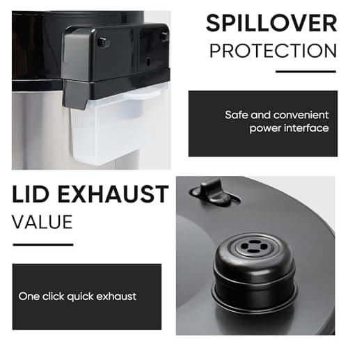 DUMOS 12-in-1 Electric Pressure Cooker 6 QT Stainless Steel Multi Cooker Electric for Pressure, Rice, Steamer, Yogurt Maker, Slow Cook,Meat Stew, Cake, Porridge, Multigrain, Sliver 6