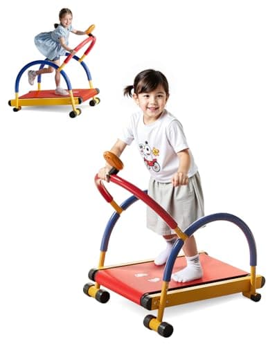 Treadmill for Kids with Handle Bar, XBD Incline Walking Pad Workout Equipment with LED Display, Toddler Treadmills for Home Boys Girls Ages 4+ 150Lbs Capacity