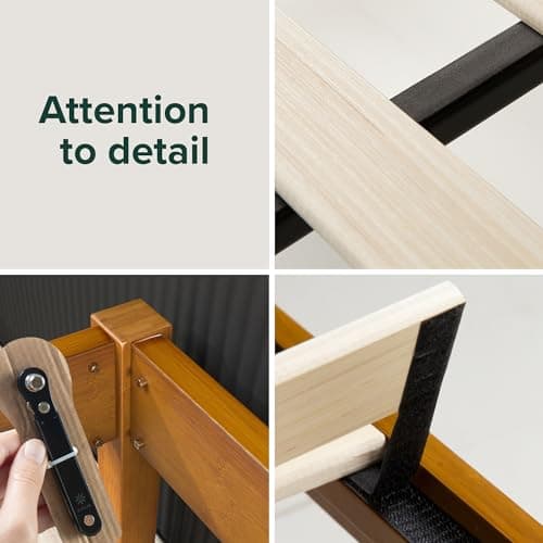 Zinus Ellie 14 Inch Full Bamboo Platform Bed Frame, Wood Slat Support, No Box Spring Needed, Easy Assembly, Brown 9