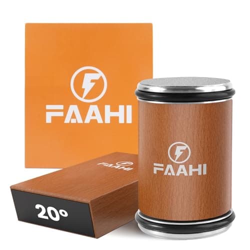 Faahi Rolling Knife Sharpener With Double-Sided Magnetic Angle 15° and 20° Double-Headed Diamond Disk for Easy Grinding Kitchen Knife Sharpener Tools., Small, Brown