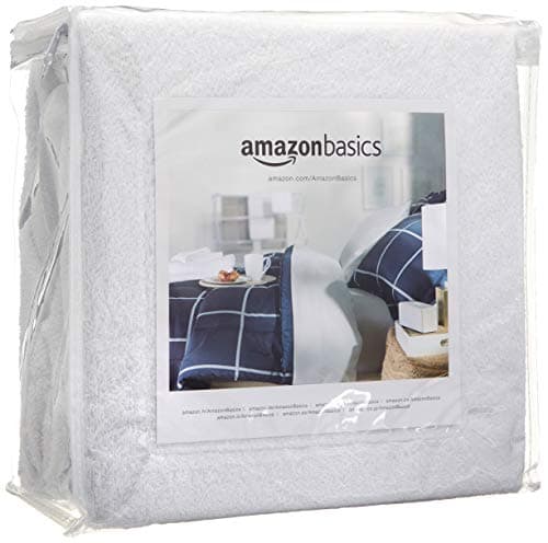 Amazon Basics Waterproof Breathable Mattress Protector, Full Size, 18 inch Deep, Machine Washable, White 7