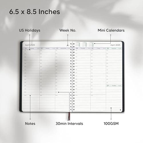Academic Planner 2024-2025 - Hourly 2024-2025 Planner Weekly and Monthly - Appointment Book with Flexible Cover, Twin-Wire Binding - Simple Design for Productivity. June 2024 - July 2025-6.5 x 8.5 6