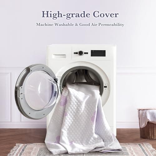 SINWEEK Ultra Soft 3 Inch Memory Foam Mattress Topper King Size, Soft Mattress Pad for Back Pain Relief, High Density Foam Bed Topper with Textured Cover, CertiPUR-US Certified 9