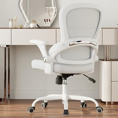 TRALT Office Chair - Ergonomic Office Chair with Back Support, Home Office Desk Chairs, Comfy Desk Chair, Computer Chair, 330lbs Wide Seat Big and Tall Office Chairs for Gamers(White)