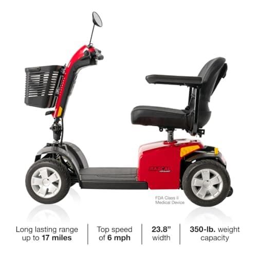 Rascal Conquest 4-Wheel Heavy-Duty Outdoor Mobility Scooter, Long-Range Battery-Powered Electric Travel, 350lb Capacity, Battery Included 11