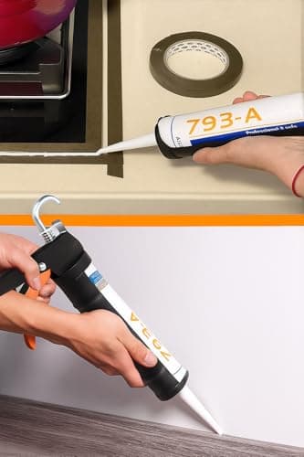 ADAK - Professional Caulking Gun, 10:1 Thrust Ratio, Caulking Gun No Drip, Hand Tool for Silicone & Sealant Application, Smooth Pressure Caulk Gun, Caulking Gun Tool 5