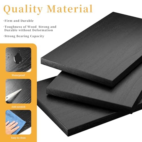 Shintenchi Bookshelf,6-Tier Open Bookcase and Bookshelves,6 Shelf Display Storage Shelves Floor Standing 70.6 inches Tall Bookcase for Home Office, Living Room (Black) 6