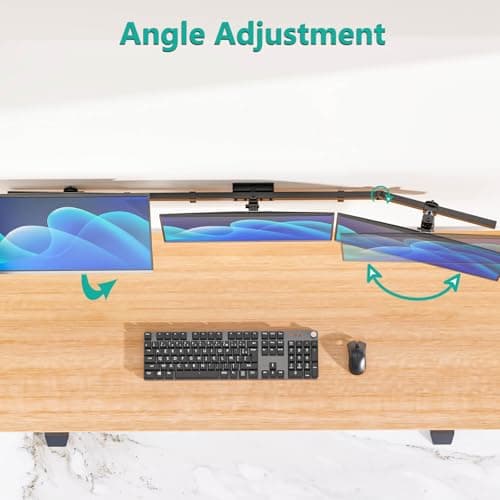 WALI Triple Monitor Wall Mount for 17 to 32 Inch, Computer Monitor Arm for 3 Screens, Swivel Tilt Wall Mount with Mounting Holes 75x75/100x100mm, Per Arm Holds Up to 15.4lbs (013ARM), Black 7