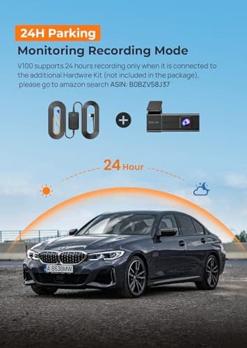 Dash Cam 2.5K 1440P Front Dashcam for Cars, E-YEEGER Mini WiFi Hidden Dashcams with App, Night Vision Car Camera, 24H Parking Mode, G-Sensor, Loop Recording, Free 32G Card, Support 256GB Max, Black 6