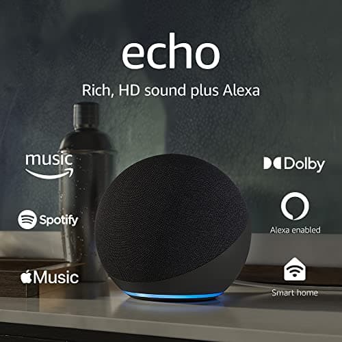 Amazon Echo (newest model), Alexa speaker with premium sound, Ideal for large bedrooms, living rooms and kitchens, Charcoal 9
