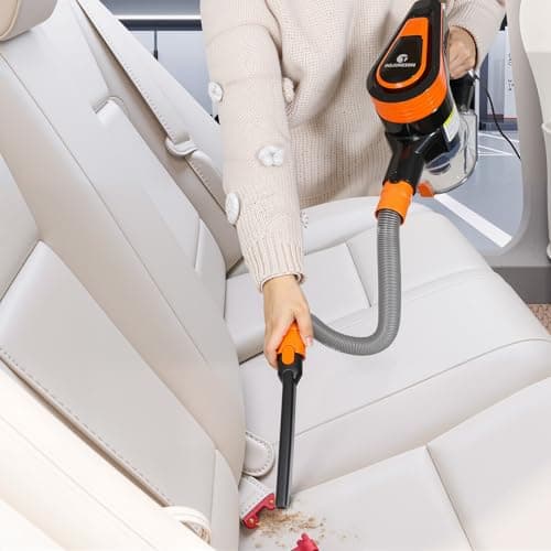 TC-JUNESUN 550w Stick Vacuum Cleaner for Home,Double Motor Power Suction Stick Vacuum Cord for Hardwood and Carpet,Pet Vacuums for Dog Hair with 19.7ft Cord 9