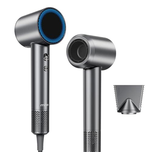 Mifen Hair Dryer, High Speed Professional Hair Dryers 150,000 RPM, 200 Million Negative Ion Hair Drier, 1600W 4 Temps Hair Blow Dryer with 360° Rotating Magnetic with Nozzle Blower